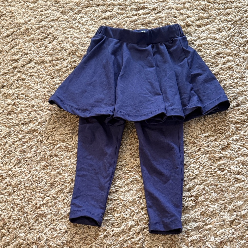 Kids Navy Skort Leggings